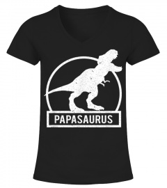 Papasaurus T shirt T rex Papa Saurus Dinosaur Men Dad Gift