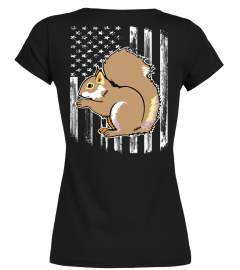 Distressed American Flag Squirrel 4th of July Shirt