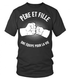 Père Et Fille Une Équipe pour La Vie T-Shirt Polycoton Homme