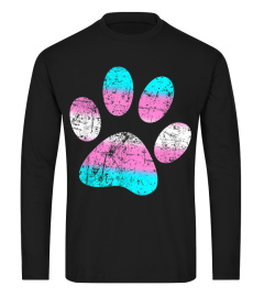 Furry Transgender Pride Flag Trans Dog Paw LGBT Cat TShirt