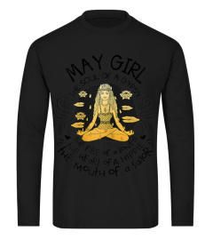 Womens May Girl The Soul of A Gypsy Funny Birthday Tshirt