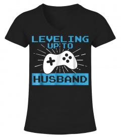 Funny Fiance Shirt Leveling Up To Husband Tee For Groom