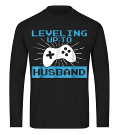 Funny Fiance Shirt Leveling Up To Husband Tee For Groom