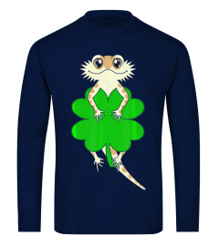 Bearded Dragon St Patricks Day Shirt Shamrock Cute Cartoon