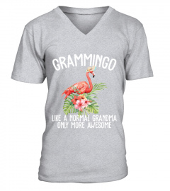 Grammingo Like A Normal Grandma Only More Awesome Funny Flamingo Shirt