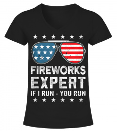 Fireworks Expert If I Run You Run USA Freedom Pyrotechnic Tank Top