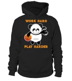 Work Hard play hard basketball Panda