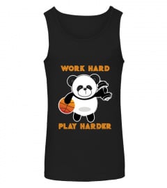 Work Hard play hard basketball Panda