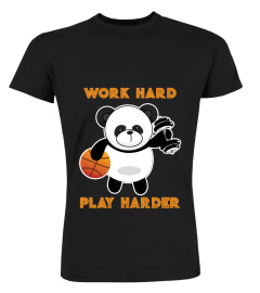 Work Hard play hard basketball Panda