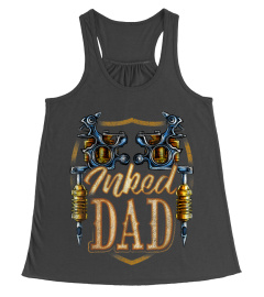 TATTOO INKED DAD TATTOOED FATHER T SHIRT