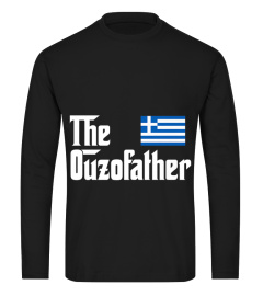 THE OUZO FATHER T SHIRT FUNNY GREEK FLAG