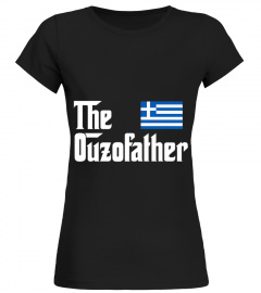 THE OUZO FATHER T SHIRT FUNNY GREEK FLAG