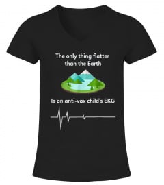 Only Thing Flatter Than Earth is Anti-Vax Child's EKG TShirt