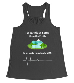 Only Thing Flatter Than Earth is Anti-Vax Child's EKG TShirt