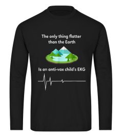 Only Thing Flatter Than Earth is Anti-Vax Child's EKG TShirt