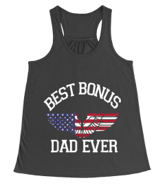 MENS MENS BEST BONUS DAD EVER AMERICAN F