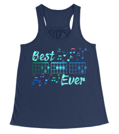 Best Dad Ever Guitar T-Shirt - Funny Guitarist Musician Tee