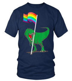 Dinosaur Lgbt Flag Shirt Funny Gay Pride Rainbow Flags Tee