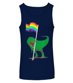 Dinosaur Lgbt Flag Shirt Funny Gay Pride Rainbow Flags Tee