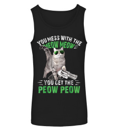 Cat Holding Gun You Mess With Meow Meow You Get The Peow Peow