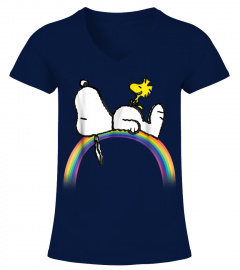 Peanuts Snoopy Woodstock rainbow T-shirt