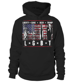 LIBERTY GUNS BEER TRUMP TSHIRT LGBT PARO