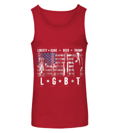 LIBERTY GUNS BEER TRUMP TSHIRT LGBT PARO