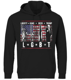 LIBERTY GUNS BEER TRUMP TSHIRT LGBT PARO