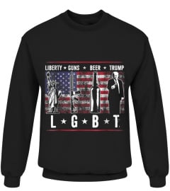 LIBERTY GUNS BEER TRUMP TSHIRT LGBT PARO