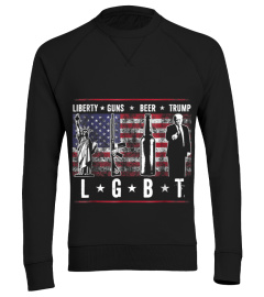 LIBERTY GUNS BEER TRUMP TSHIRT LGBT PARO