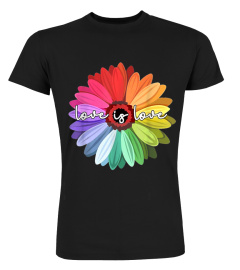 LOVE IS LOVE SHIRT LOVE DAISY LGBT RAINB