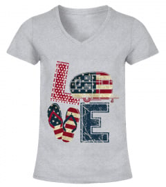 Love Camping And Flip Flops 4th Of July Camper Women