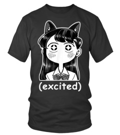 Anime Manga Excited Komi San Cat Meme Tshirt