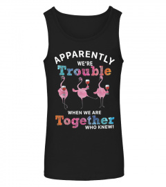 Apparently Were Trouble When We Are Together Flamingo Shirt