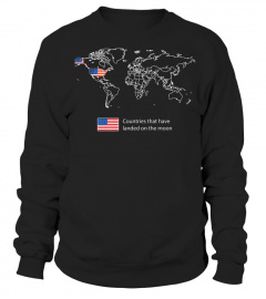 Countries that have landed on the Moon Shirt  American Flag Premium TShirt