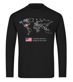 Countries that have landed on the Moon Shirt  American Flag Premium TShirt