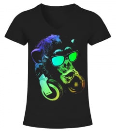 Cool Monkey With Sunglasses And Headphones TShirt
