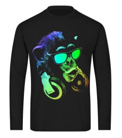 Cool Monkey With Sunglasses And Headphones TShirt