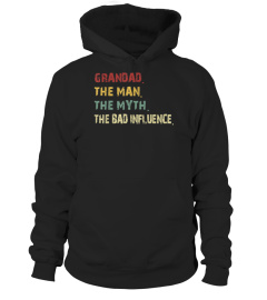 Grandad the Man the Myth the Bad Influence Vintage Tshirt
