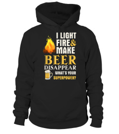 Funny Camping T-Shirt I Light Fires Make Beer Disappear Tees