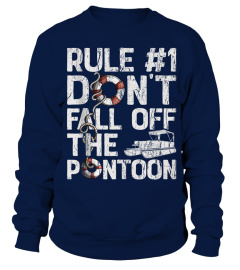 Rule Number 1 Don't Fall Off The Pontoon Boat Funny Boating Tank Top