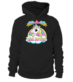 Hail Satan Unicorn TShirt - Funny Tee Rainbow Death Metal