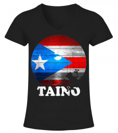 Puerto Rico Flag Sun Beach Coqui in corner Taino Shirt