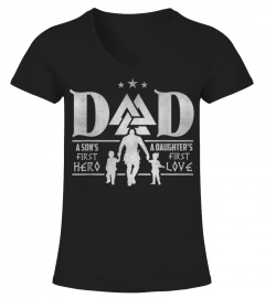 Viking Shirt Dad A Son's First Hero A Daughter's First Love