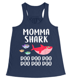 Momma Shark Shirt Mothers Day For Matching Family Tee