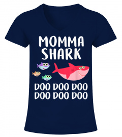 Momma Shark Shirt Mothers Day For Matching Family Tee