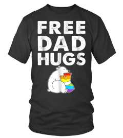 Free Dad Hugs T Shirt LGBT Bear Pride