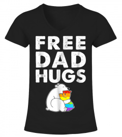 Free Dad Hugs T Shirt LGBT Bear Pride