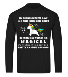Mens Magical Grandpa Shirt From Granddaughters Grandpa Unicorn