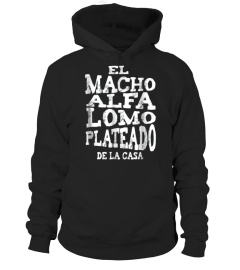 Mens Macho Alfa Lomo Plateado Shirt Regalos para Papa en Espanol